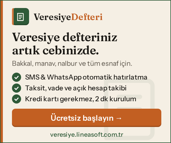 Veresiye Defteri — Esnafın veresiye defteri artık cepte